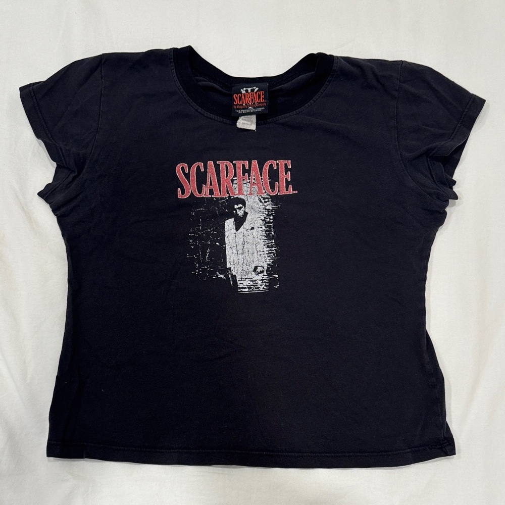 Graphic Black Crop Top